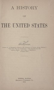 Front cover of A history of the United States by Eli G. Foster