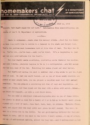 Cover of Hot plate meals for hot days by United States. Department of Agriculture. Radio Service