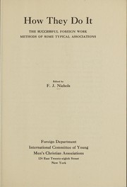 Front cover of How they do it by Young Men's Christian Associations of North America. International Committee