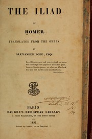 Front cover of The Iliad of Homer by Όμηρος