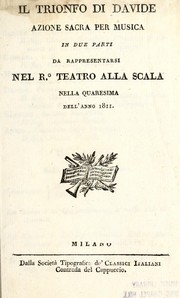 Cover of Il trionfo di Davide by Jacopo Ferretti