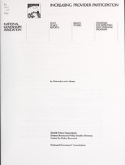 Front cover of Increasing Provider Participation by Deborah Lewis-Idema