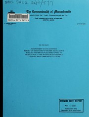 Cover of Independent State Auditor's report on the Board of Education's policies and procedures pertaining to trust funds at the Massachusetts public colleges and community colleges by Massachusetts. Department of the State Auditor