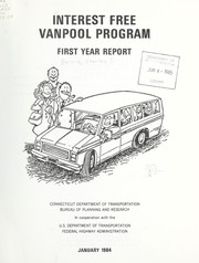 Cover of Interest free vanpool program by Charles S. Barone