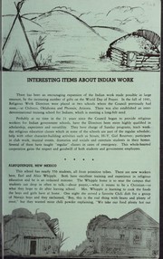 Front cover of Interesting items about Indian work by Home Missions Council of North America