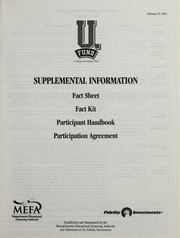 Front cover of Introducing U.Fund, a new tax-advantaged way to invest for college by Fidelity Investments (Firm)