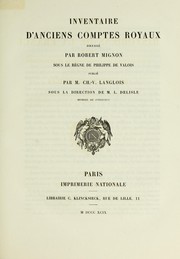 Front cover of Inventaire d'anciens comptes royaux dressé by Robert Mignon