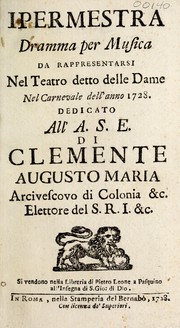 Cover of Ipermestra by Antonio Salvi