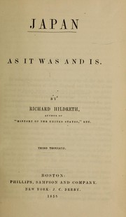 Front cover of Japan as it was and is by Richard Hildreth
