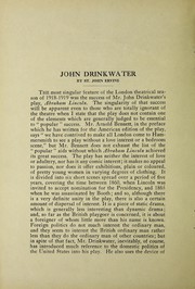 Cover of John Drinkwater by Ervine, St. John G.