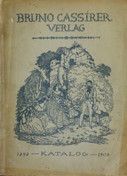 Cover of Katalog, 1898-1908 by Verlag Bruno Cassirer