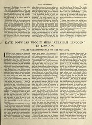 Front cover of Kate Douglas Wiggin sees "Abraham Lincoln" in London by Kate Douglas Smith Wiggin