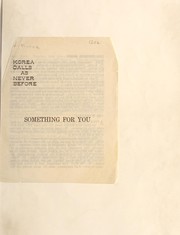 Front cover of Korea calls as never before by Unknown