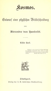 Front cover of Kosmos by Alexander von Humboldt