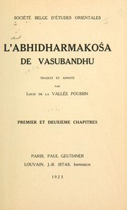 Cover of L'abhidharmakosa by Vasubandhu
