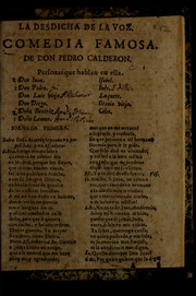 Front cover of La desdicha de la voz by Pedro Calderón de la Barca