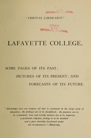 Front cover of Lafayette college by Lafayette College (Easton, Pa.)
