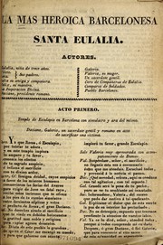 Front cover of La más heroica barcelonesa, Santa Eulalia by Unknown