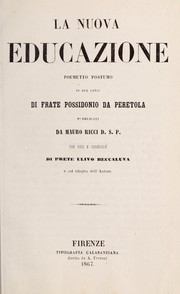 Front cover of La nuova educazione by Mauro Ricci
