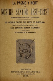 Front cover of La passió y mort de Nostre Senyor Jesu-Crist by Unknown