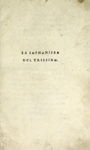 Front cover of La Sophonisba del Trissino by Trissino, Giovanni Giorgio