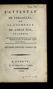 Front cover of L'attentat de Versailles by Unknown
