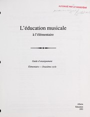 Front cover of L'éducation musicale à l'élémentaire by Alberta. Direction de l'éducation française