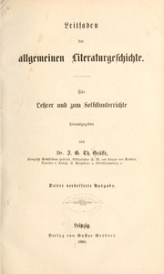 Cover of Leitfaden der allgemeinen literatur-geschichte by Johann Georg Theodor Grässe