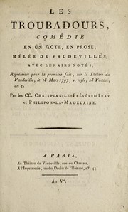 Cover of Les troubadours by Christian Le Prévôt d'Iray