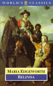 Front cover of Belinda by Maria Edgeworth