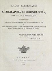 Front cover of Lições elementares de geographia e chronologia by Universidade de Coimbra