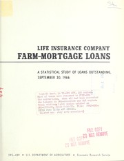 Front cover of Life insurance company farm-mortgage loans by Forest G. Warren