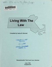 Cover of Living with the law by Unknown