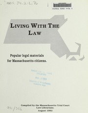 Front cover of Living with the law by Unknown