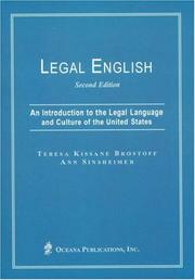 Front cover of Legal English by Teresa Brostoff