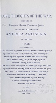 Front cover of Love thoughts of the war by Florence Hooper (Tilghman) Mrs Baker