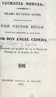 Front cover of Lucrecia Borgia by Pedro de Gorostiza y Cepeda