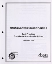 Cover of Managing technology funding by Alberta. Alberta Education