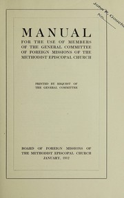 Front cover of Manual by Methodist Episcopal Church. Board of Foreign Missions