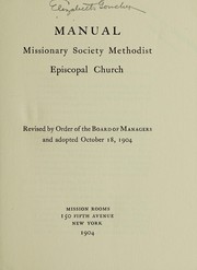 Front cover of Manual by Methodist Episcopal Church. Missionary Society