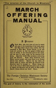 Front cover of March offering manual by Foreign Christian Missionary Society