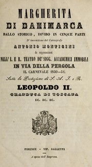 Front cover of Margherita di Danimarca by Antonio Monticini