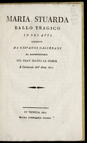 Cover of Maria Stuarda by Giovanni Galzerani