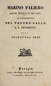 Front cover of Marino Faliero by Gaetano Donizetti