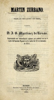 Front cover of Martín Zurbano by A. S. Martínez de Rosas