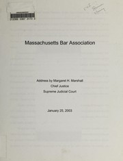 Front cover of Massachusetts Bar Association by Margaret H. Marshall