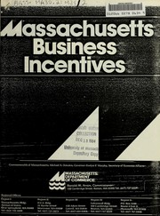 Front cover of Massachusetts business incentives by Massachusetts. Department of Commerce and Development