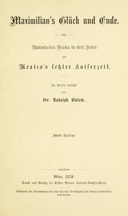 Front cover of Maximilian's Glück und Ende by Rudolph Bieleck