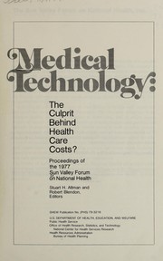 Front cover of Medical technology by Sun Valley Forum on National Health.