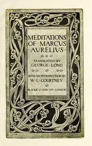 Front cover of The meditations of Marcus Aurelius by Marcus Aurelius